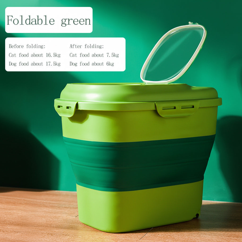 23L Airtight Food Storage Container for Pet Food Dry Cat Food Box Bag Moisture Proof Seal, Measuring Cup Kitten Litter Products