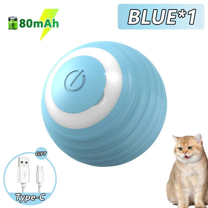 Smart Rolling Cat Toy - Interactive Electronic Ball for Indoor Fun and Play