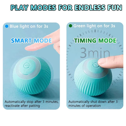 Smart Rolling Cat Toy - Interactive Electronic Ball for Indoor Fun and Play