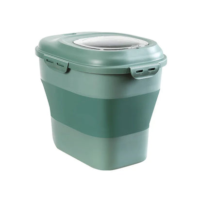 23L Airtight Food Storage Container for Pet Food Dry Cat Food Box Bag Moisture Proof Seal, Measuring Cup Kitten Litter Products