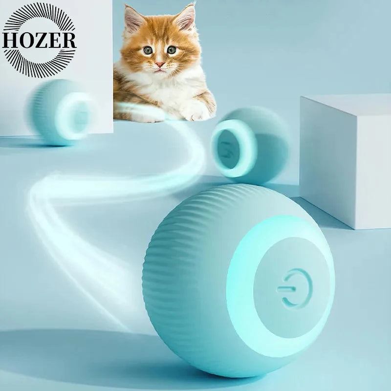 Smart Rolling Cat Toy - Interactive Electronic Ball for Indoor Fun and Play