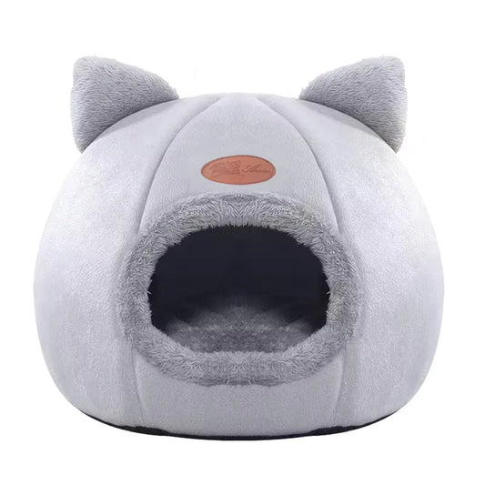 Cozy Winter Cat Bed & Small Dog House - Deep Sleep Comfort Tent Nest for Pets